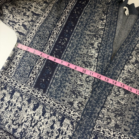 J Jill Pure Jill Cardigan Sweater Womens Large Blue Kimono Style Open Front Knit - Picture 8 of 11
